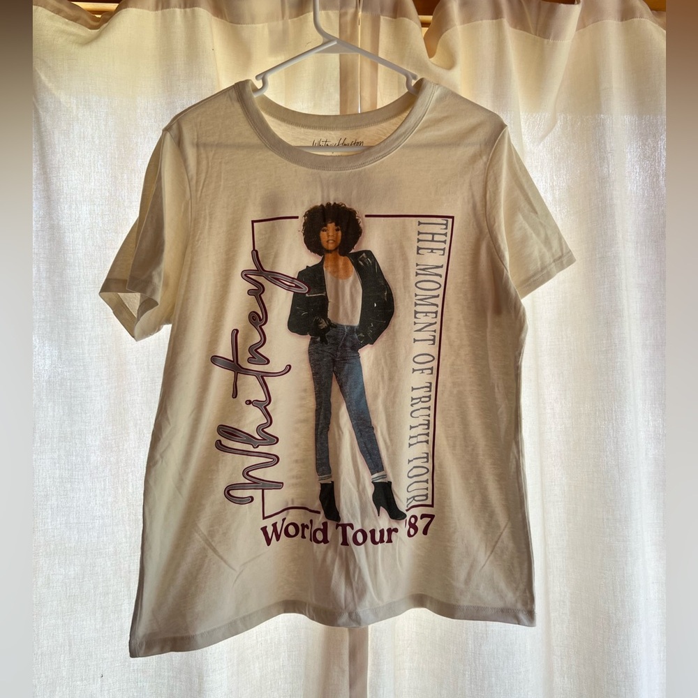 Whitney World Tour '87 Cream T-Shirt
